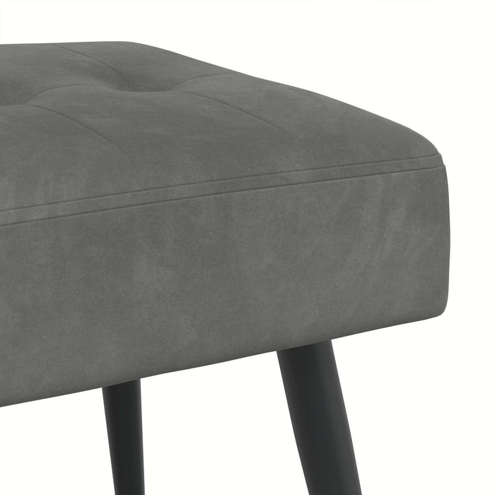 Bancă cu butoane capitonate Gri închis 110 x 40 x 46 cm Catifea WALTI