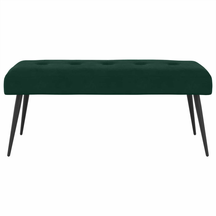 Bancă cu butoane capitonate Verde închis 110 x 40 x 46 cm WALTI