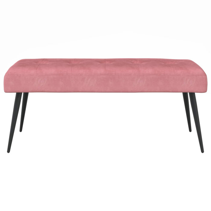 Bancă cu butoane capitonate Roz 110 x 40 x 46 cm Catifea WALTI
