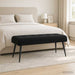 Bancă cu butoane capitonate Negru 110 x 40 x 46 cm Catifea - WALTI WALTI