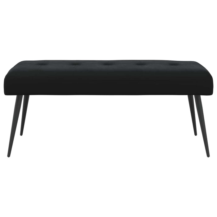 Bancă cu butoane capitonate Negru 110 x 40 x 46 cm Catifea WALTI