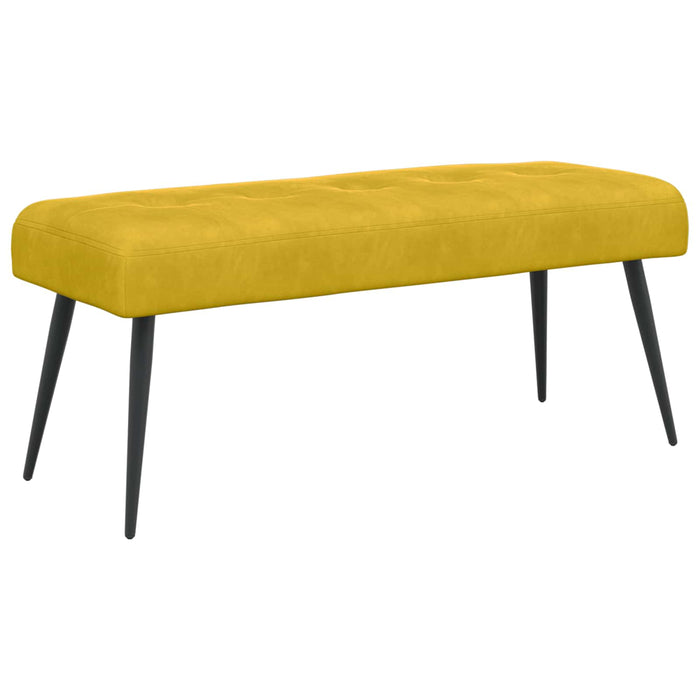 Bancă cu butoane capitonate Galben 110 x 40 x 46 cm Catifea WALTI
