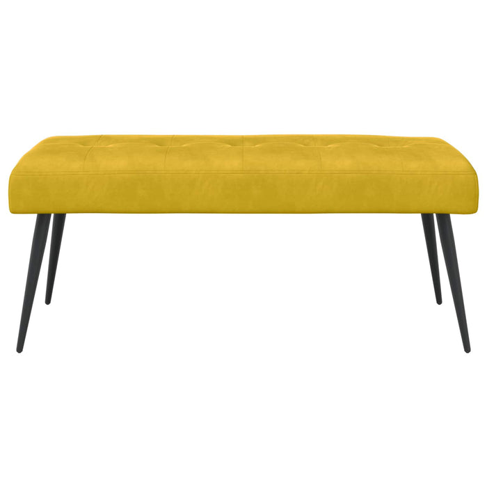 Bancă cu butoane capitonate Galben 110 x 40 x 46 cm Catifea WALTI