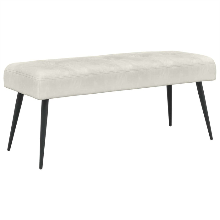 Bancă cu butoane capitonate Crem 110 x 40 x 46 cm Catifea WALTI