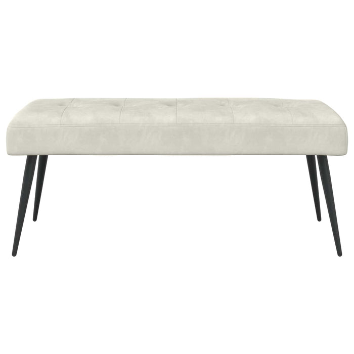 Bancă cu butoane capitonate Crem 110 x 40 x 46 cm Catifea WALTI
