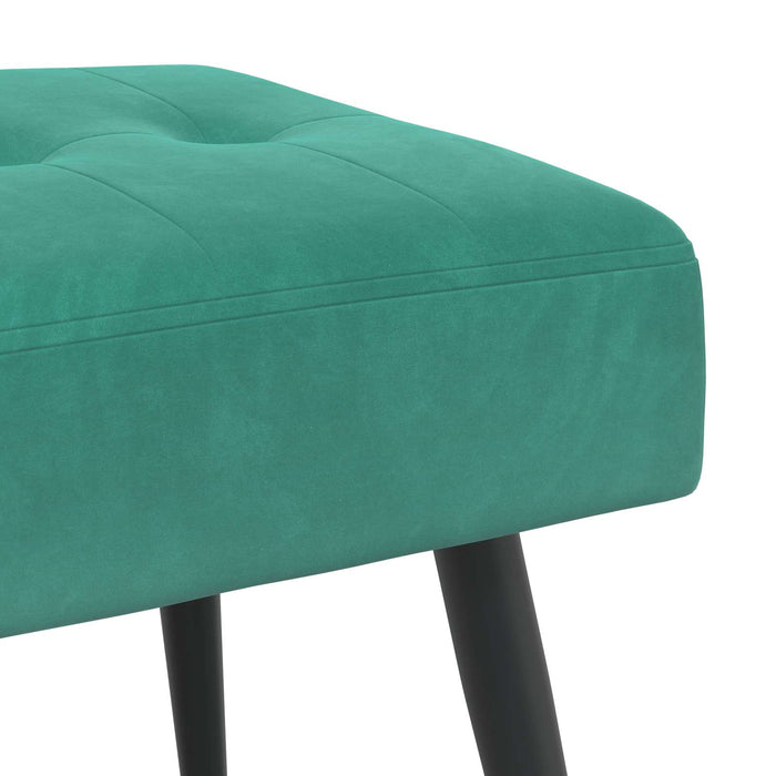 Bancă cu butoane capitonate Turcoaz 110 x 40 x 46 cm Catifea WALTI