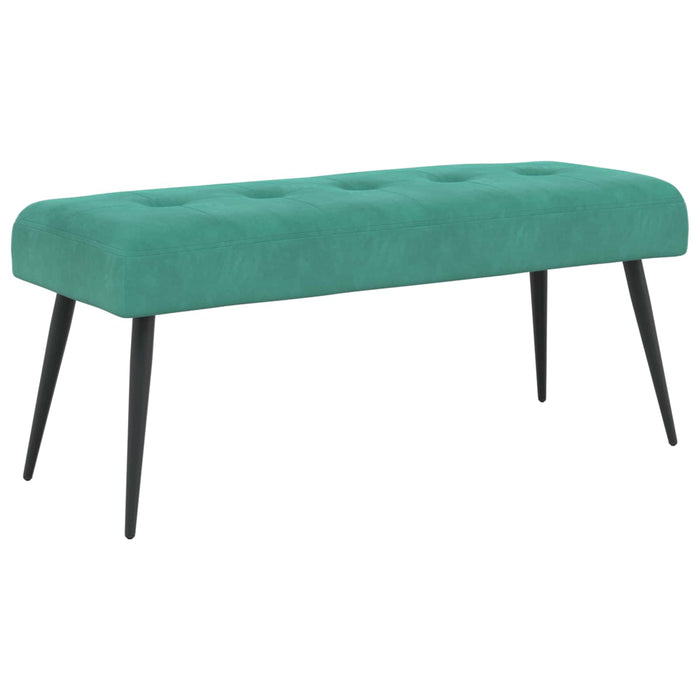 Bancă cu butoane capitonate Turcoaz 110 x 40 x 46 cm Catifea WALTI