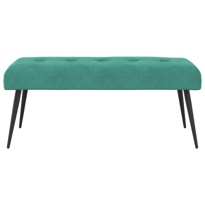 Bancă cu butoane capitonate Turcoaz 110 x 40 x 46 cm Catifea WALTI