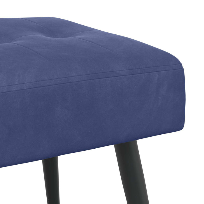 Bancă cu butoane capitonate Albastru Poliție 110 x 40 x 46 cm WALTI