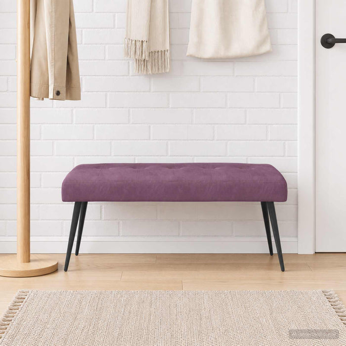 Bancă cu butoane capitonate Violet 110 x 40 x 46 cm Catifea - WALTI WALTI