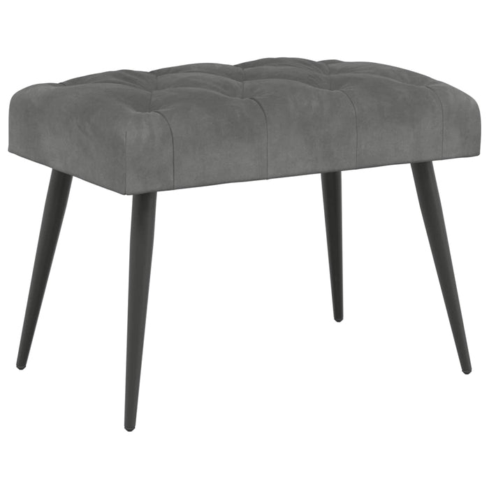 Bancă cu butoane capitonate Gri închis 60 x 40 x 45 cm Catifea WALTI