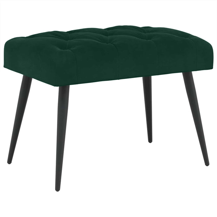 Bancă cu butoane capitonate Verde închis 60 x 40 x 45 cm WALTI