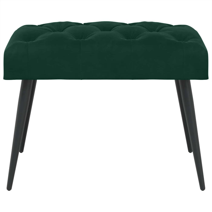 Bancă cu butoane capitonate Verde închis 60 x 40 x 45 cm WALTI