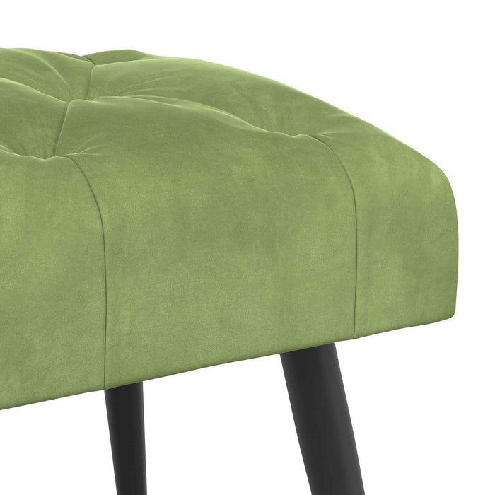 Bancă cu butoane capitonate Verde deschis 60 x 40 x 45 cm WALTI