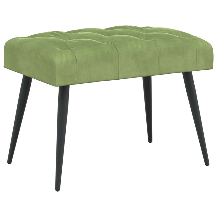 Bancă cu butoane capitonate Verde deschis 60 x 40 x 45 cm WALTI
