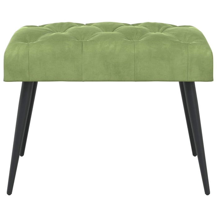 Bancă cu butoane capitonate Verde deschis 60 x 40 x 45 cm WALTI