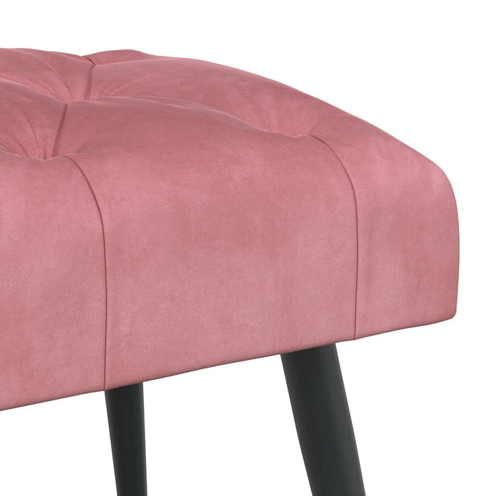 Bancă cu butoane capitonate Roz 60 x 40 x 45 cm Catifea WALTI