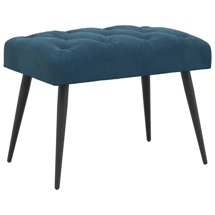 Bancă cu butoane capitonate albastru 60 x 40 x 45 cm Catifea WALTI