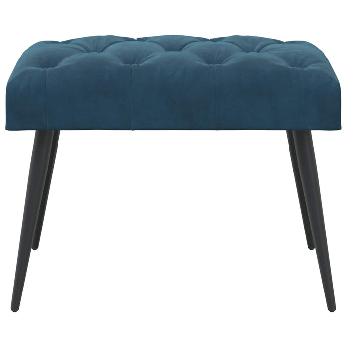 Bancă cu butoane capitonate albastru 60 x 40 x 45 cm Catifea WALTI