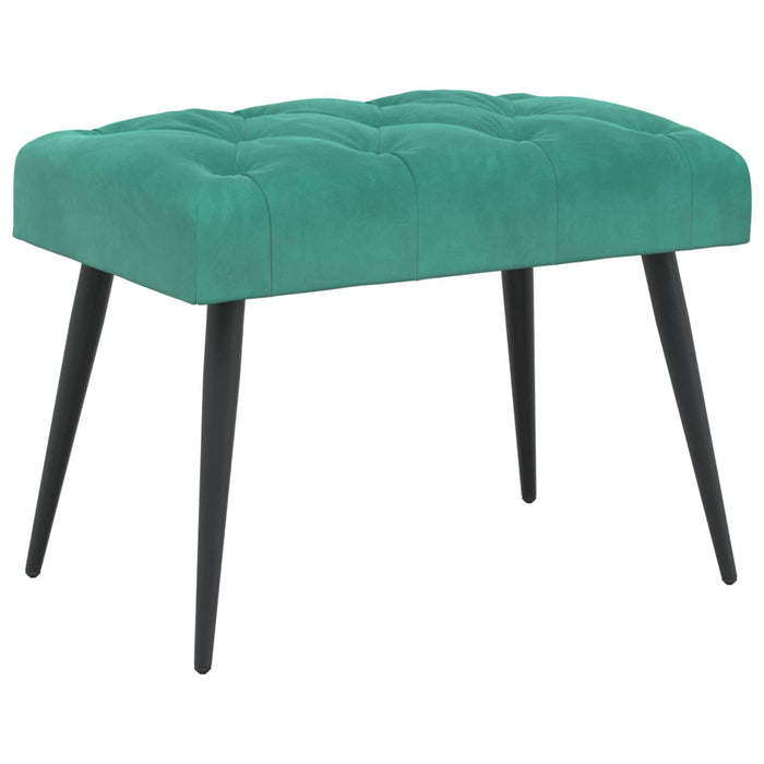 Bancă cu butoane capitonate Turcoaz 60 x 40 x 45 cm Catifea WALTI