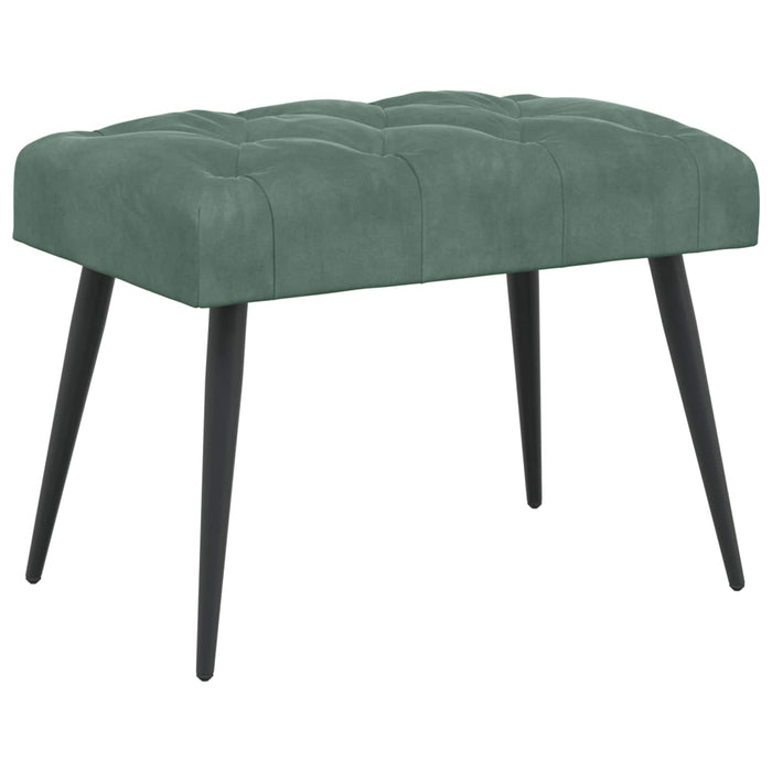 Bancă cu butoane capitonate Verde Mării 60 x 40 x 45 cm Catifea WALTI