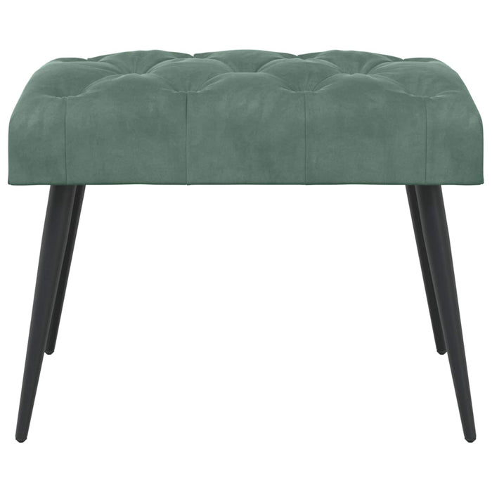 Bancă cu butoane capitonate Verde Mării 60 x 40 x 45 cm Catifea WALTI