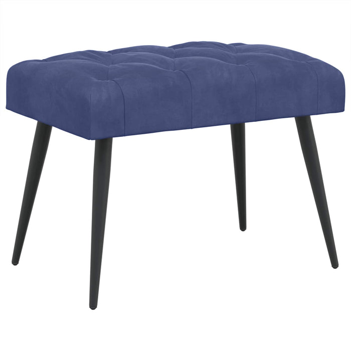 Bancă cu butoane capitonate Albastru Poliție 60 x 40 x 45 cm WALTI