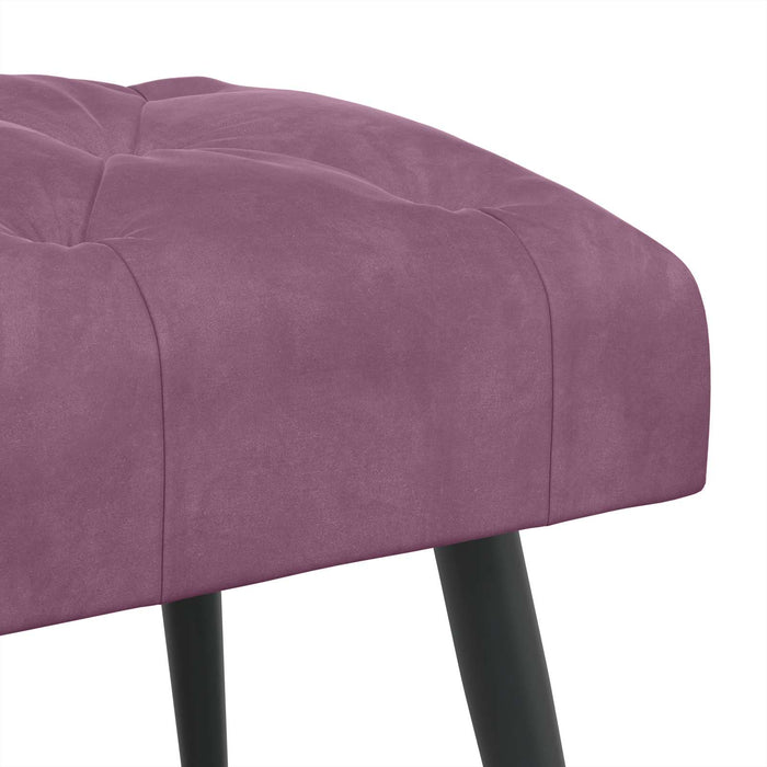 Bancă cu butoane capitonate Violet 60 x 40 x 45 cm Catifea WALTI