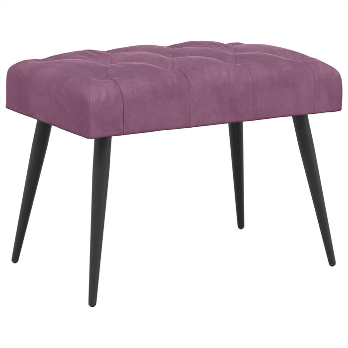 Bancă cu butoane capitonate Violet 60 x 40 x 45 cm Catifea WALTI
