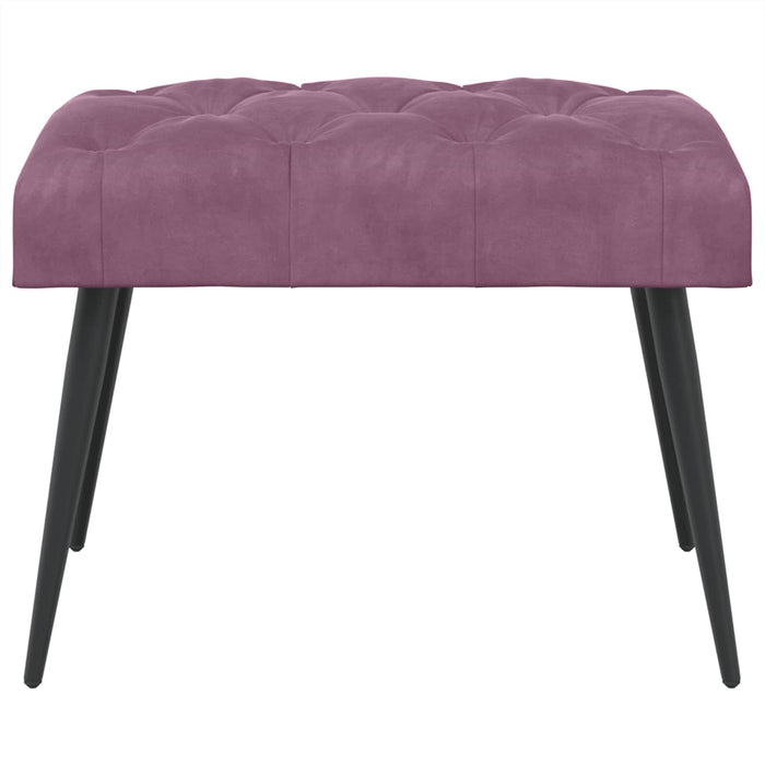 Bancă cu butoane capitonate Violet 60 x 40 x 45 cm Catifea WALTI