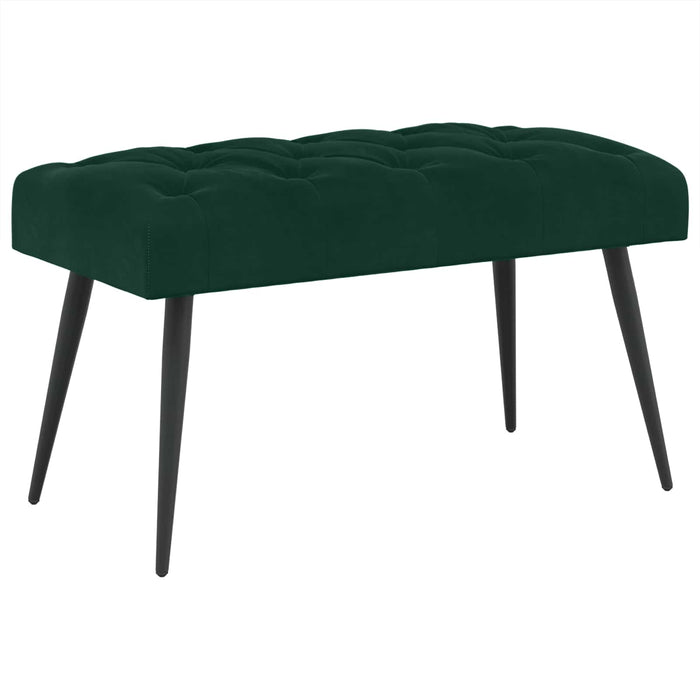 Bancă cu butoane capitonate Verde închis 80 x 40 x 46 cm WALTI