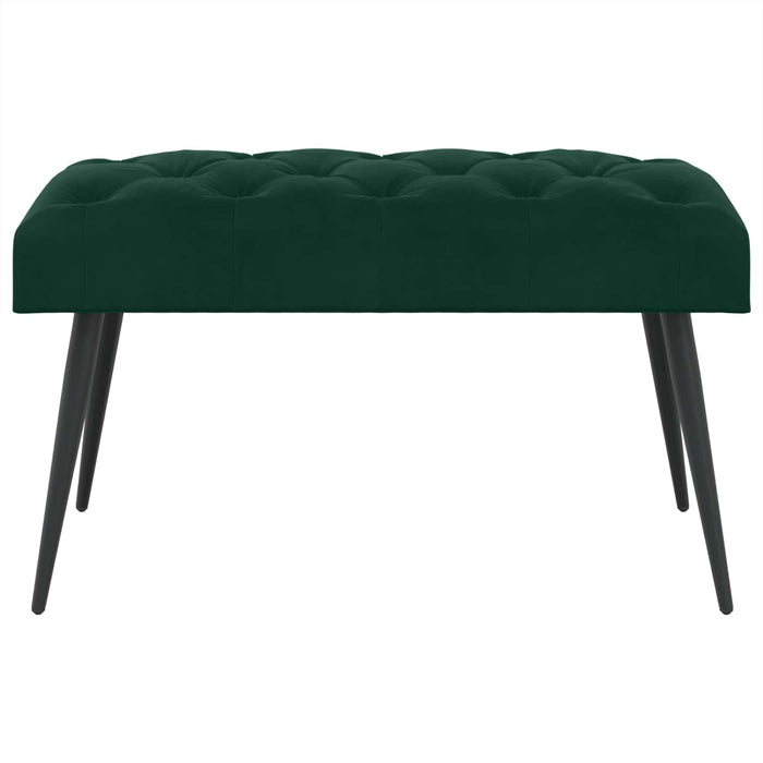 Bancă cu butoane capitonate Verde închis 80 x 40 x 46 cm WALTI