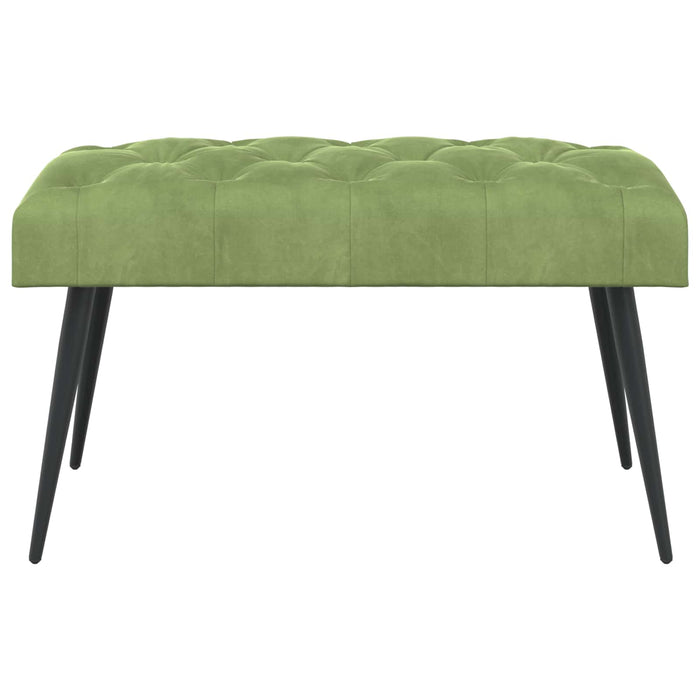 Bancă cu butoane capitonate Verde deschis 80 x 40 x 46 cm WALTI