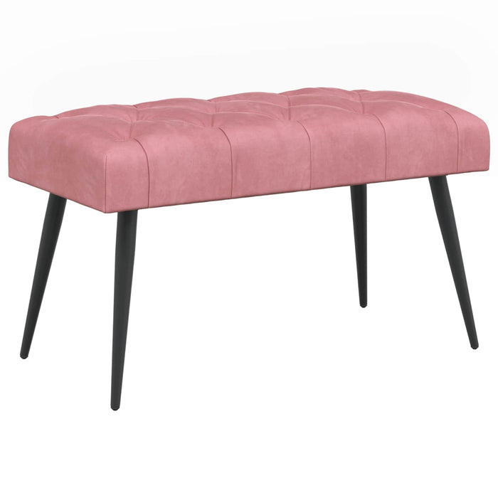 Bancă cu butoane capitonate Roz 80 x 40 x 46 cm Catifea WALTI