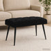 Bancă cu butoane capitonate Negru 80 x 40 x 46 cm Catifea - WALTI WALTI