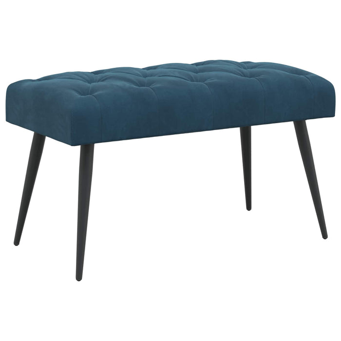 Bancă cu butoane capitonate albastru 80 x 40 x 46 cm Catifea WALTI