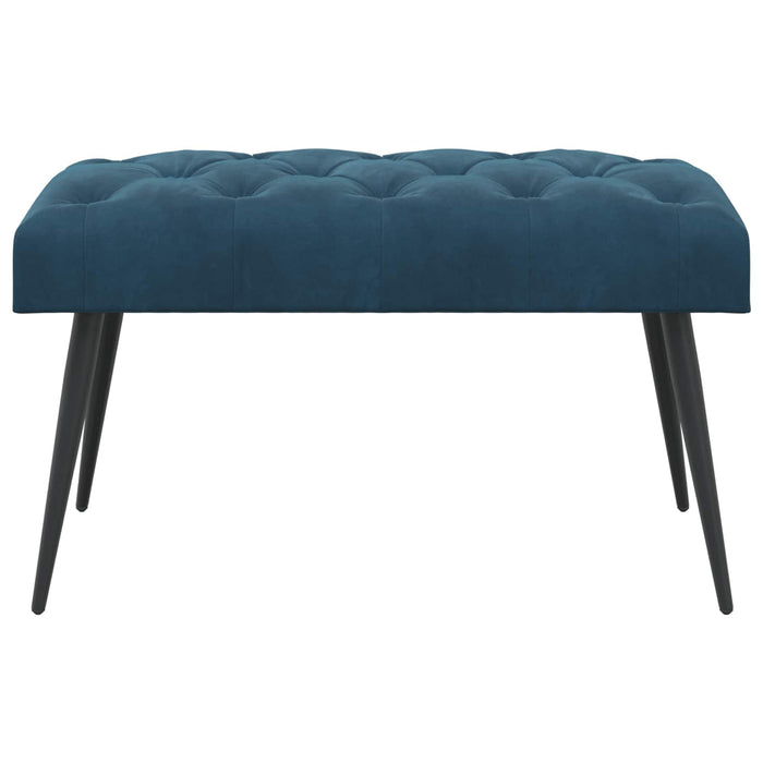 Bancă cu butoane capitonate albastru 80 x 40 x 46 cm Catifea WALTI