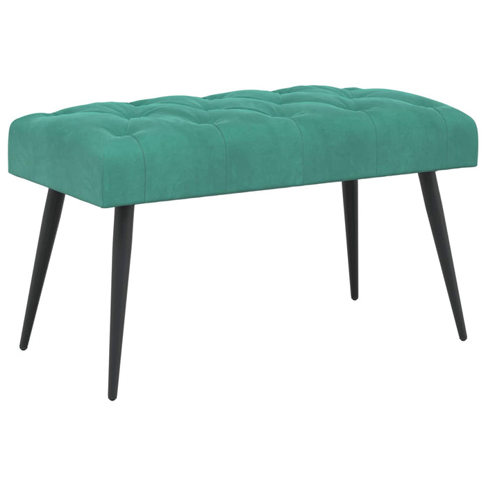 Bancă cu butoane capitonate Turcoaz 80 x 40 x 46 cm Catifea WALTI