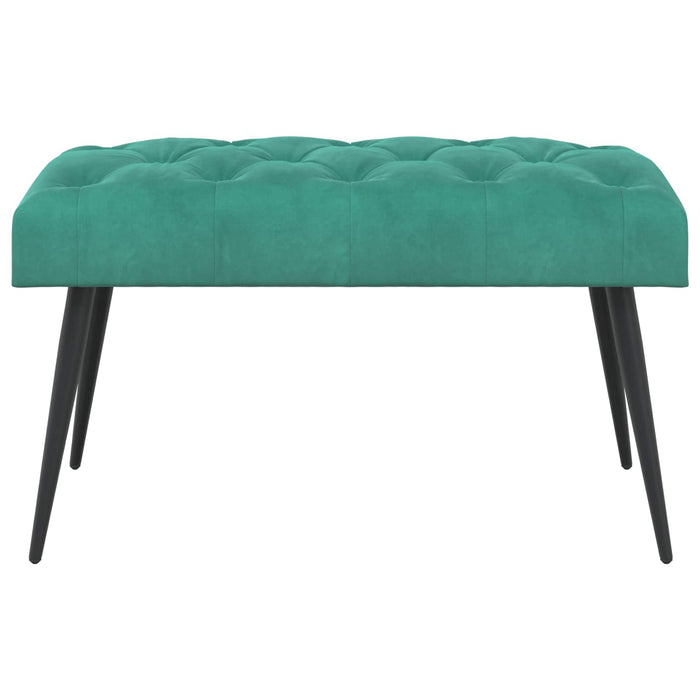 Bancă cu butoane capitonate Turcoaz 80 x 40 x 46 cm Catifea WALTI
