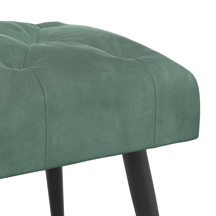 Bancă cu butoane capitonate Verde Mării 80 x 40 x 46 cm Catifea WALTI