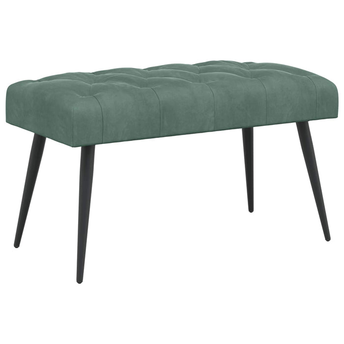 Bancă cu butoane capitonate Verde Mării 80 x 40 x 46 cm Catifea WALTI