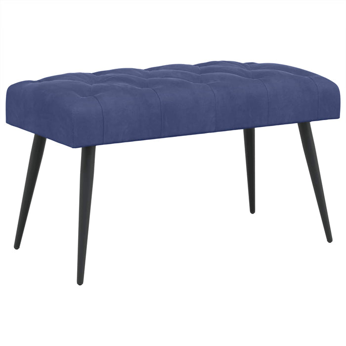 Bancă cu butoane capitonate Albastru Poliție 80 x 40 x 46 cm WALTI