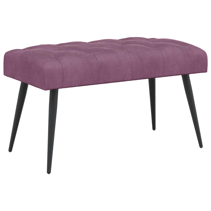 Bancă cu butoane capitonate Violet 80 x 40 x 46 cm Catifea WALTI