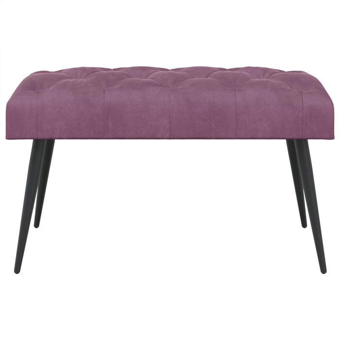 Bancă cu butoane capitonate Violet 80 x 40 x 46 cm Catifea WALTI