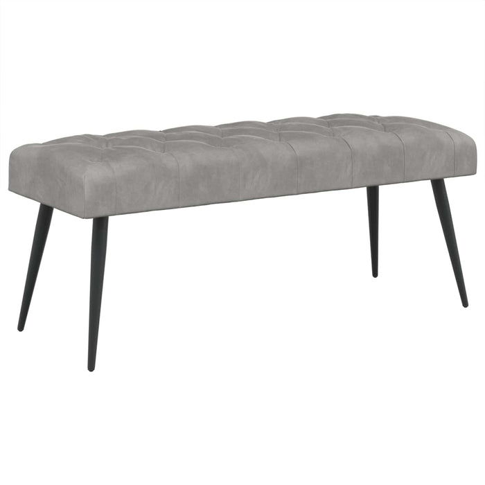 Bancă cu butoane capitonate Gri deschis 110 x 40 x 46 cm WALTI