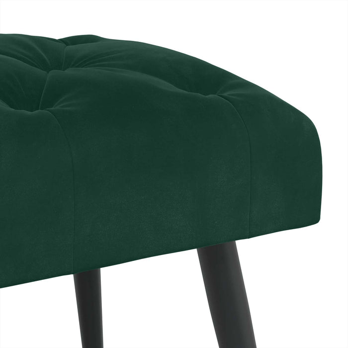 Bancă cu butoane capitonate Verde închis 110 x 40 x 46 cm WALTI