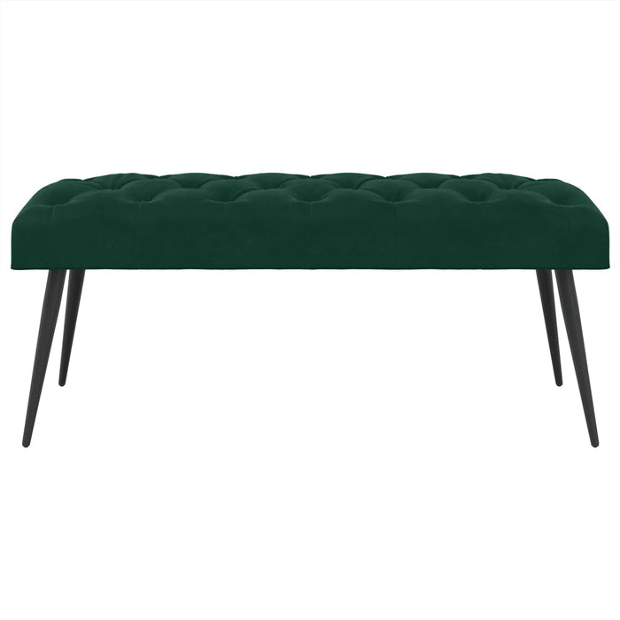 Bancă cu butoane capitonate Verde închis 110 x 40 x 46 cm WALTI