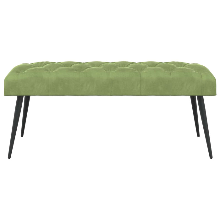Bancă cu butoane capitonate Verde deschis 110 x 40 x 46 cm WALTI