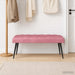 Bancă cu butoane capitonate Roz 110 x 40 x 46 cm Catifea - WALTI WALTI