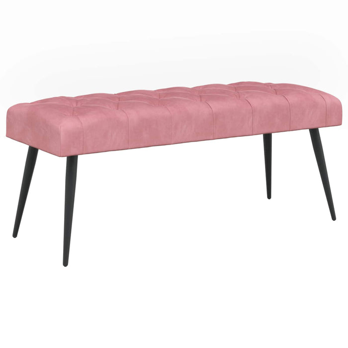 Bancă cu butoane capitonate Roz 110 x 40 x 46 cm Catifea WALTI